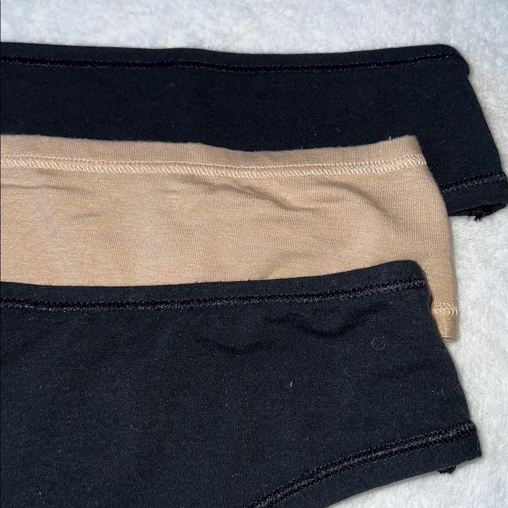 (3)Hanky Panky Play Cotton Natural Rise Thongs